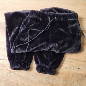 Plush Black Jogger Pants